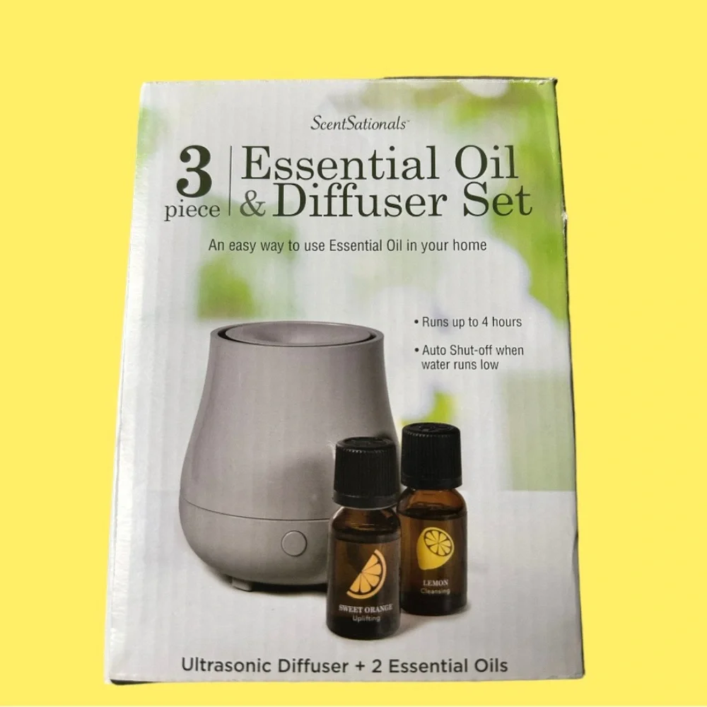 3 Piece Essential Oil & Diffuser Set